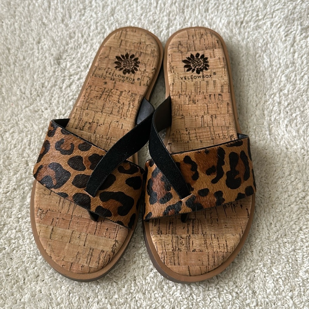 Yellow Box Sandals, Size 6